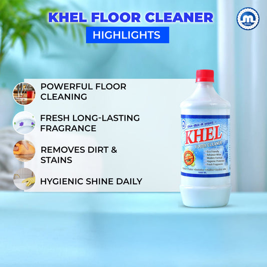 KHEL Floor Cleaner Liquid – Eco Friendly Multipurpose Floor Cleaning Solution with Fresh Fragrance | Hygienic Germ Protection for Tiles, Marble & Kitchen Floors | 1L Each (Pack of 4)