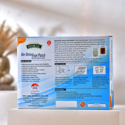 Bio-Detox Foot Patch | Overnight Cleansing Foot Pads for Relaxation & Wellness | Easy to Use Detox Foot Pads | Natural Ingredients for Sleep Aid | Pain Relief |Pack of 6 Pads