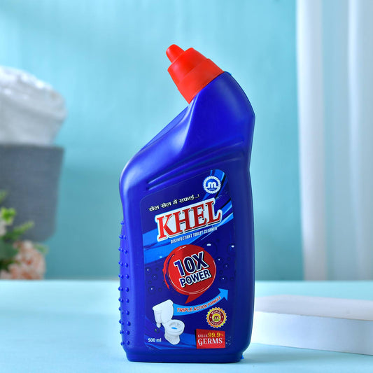 KHEL Toilet Cleaner 500ml (Pack of 3) | Bathroom Toilet Cleaning Liquid | Removes Tough Stains, Limescale & Bad Odour | Powerful Germ Killer Toilet Bowl Cleaner for Daily Bathroom Hygiene