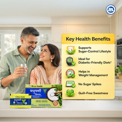 More Health Stevia Sachets | 100% Natural, Zero Calorie, Sugar Free Sweetener | No Added Sugar, No Preservatives | Plant Based Table Top Sweetener for Tea, Coffee  | Pack of 2x50 sachets