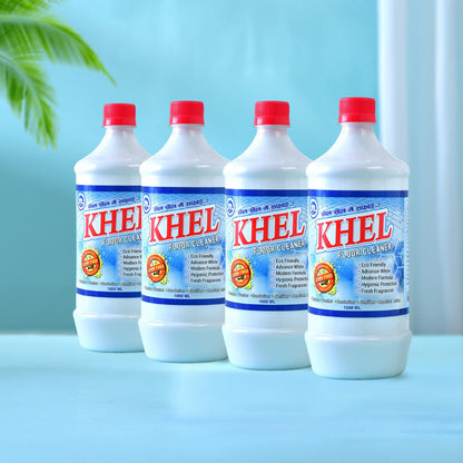 KHEL Floor Cleaner Liquid – Eco Friendly Multipurpose Floor Cleaning Solution with Fresh Fragrance | Hygienic Germ Protection for Tiles, Marble & Kitchen Floors | 1L Each (Pack of 4)