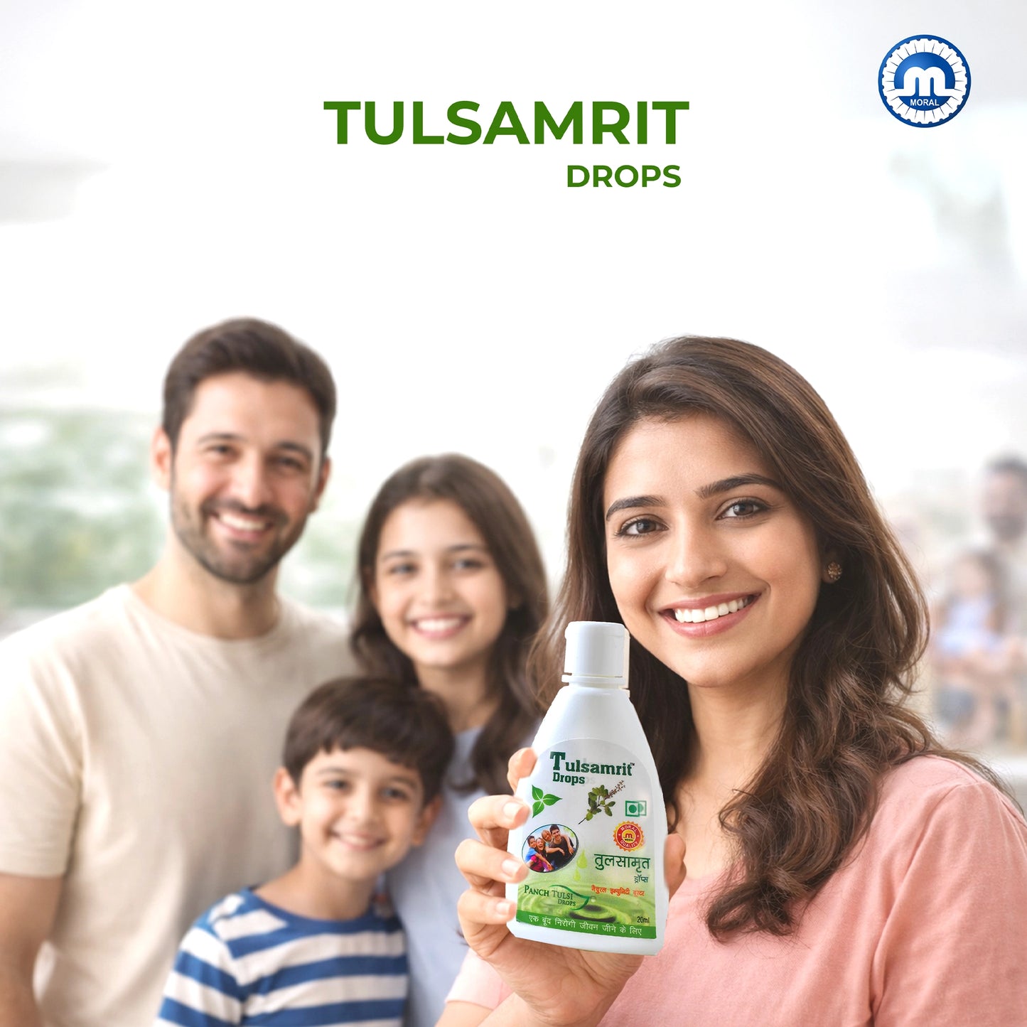 Tulsamrit Panch Tulsi Drops | Natural Tulsi Extract Drops | Supports Immunity, Respiratory Health & Daily Wellness | Pack of 2x20ml