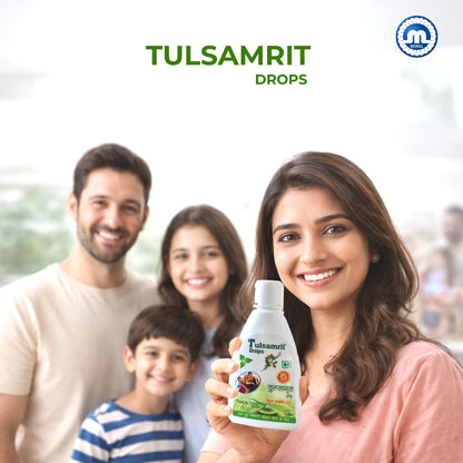 Tulsamrit Panch Tulsi Drops | Natural Tulsi Extract Drops | Supports Immunity, Respiratory Health & Daily Wellness | Pack of 2x20ml